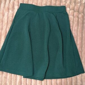 SHEIN NWOT Women's Green A-Line Skater Skirt
